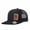 Black, variant on Hunting Deer Fish American Flag Leather Patch Trucker Hat, Adjustable Snapback Cap for Men Women, Vacation Travel Daily Outdoor Wear
