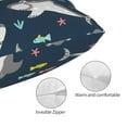 thumbnail image 5 of Disketp Pillow Covers Friendly Smiling Sharks Pattern Throw Pillow Case Cushion Covers,Cushion For Bedroom,Couch,Home-14"X20", 5 of 9