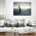 thumbnail image 4 of Designart Statue of Liberty in Dried Field - Landscape Photography Throw Pillow - 12x20, 4 of 5
