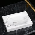 thumbnail image 3 of 5pcs Resin Bathroom Accessories Set Marble Texture Toothbrush Holder Liquid Soap Dispenser Soap Dish Tumblers, 3 of 9