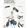 thumbnail image 4 of Bicicleta Balance KRIDDO para niños de 2 a 5 años con asiento ajustable, color negro, 4 of 7