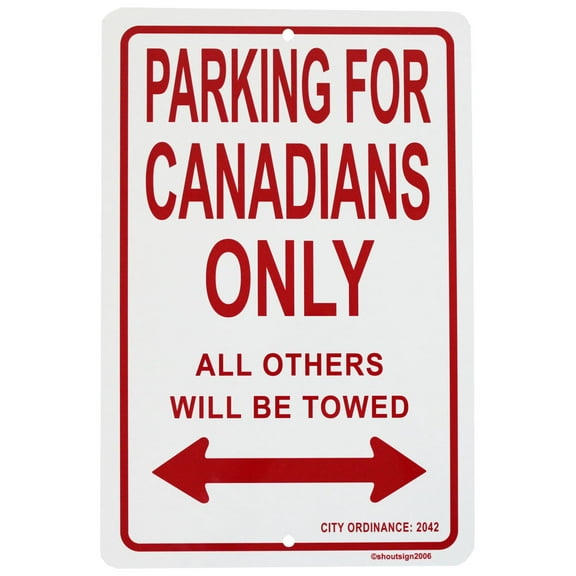 Canada Parking Sign