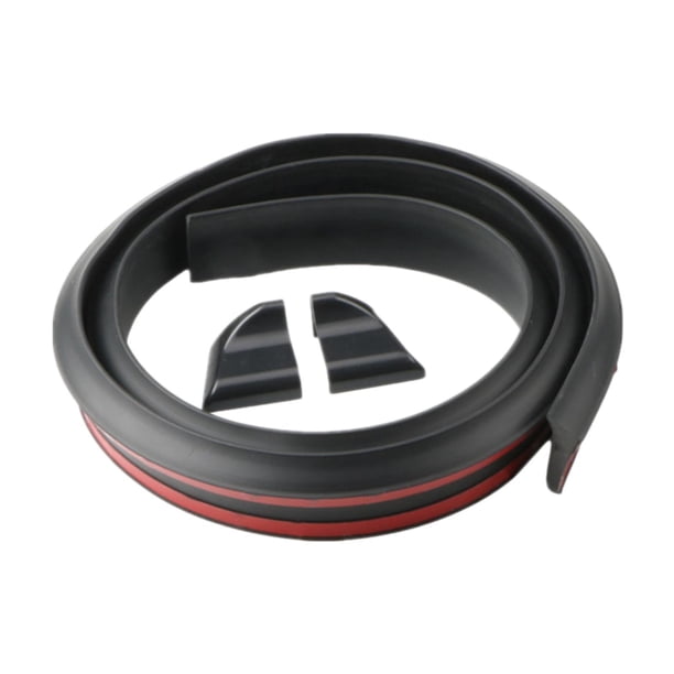 Kit de borde de techo de alerón trasero de coche Accesorio de automóvil de goma Decoración exterior Fácil de instalar 3.5cm negro mate