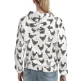 thumbnail image 7 of Picia Funny Chicken Pattern Casual Women's Hoodie, Hooded Sweatshirt with Kangaroo Pocket, Comfortable Pullover with Eye-catching Drawstrings-XX-Large, 7 of 7