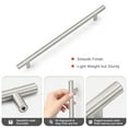thumbnail image 3 of knobelite 100 Pack 256mm(10inch) Hole Centers Cabinet Handles Stainless Steel Kitchen Cabinet Door Handles and Pulls Cabinet Knobs Length 320mm(12.8inch) Brushed Nickel, 3 of 6