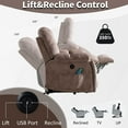 BonzyHome Large Lift Recliner with Massage and Heat, Oversized Wide