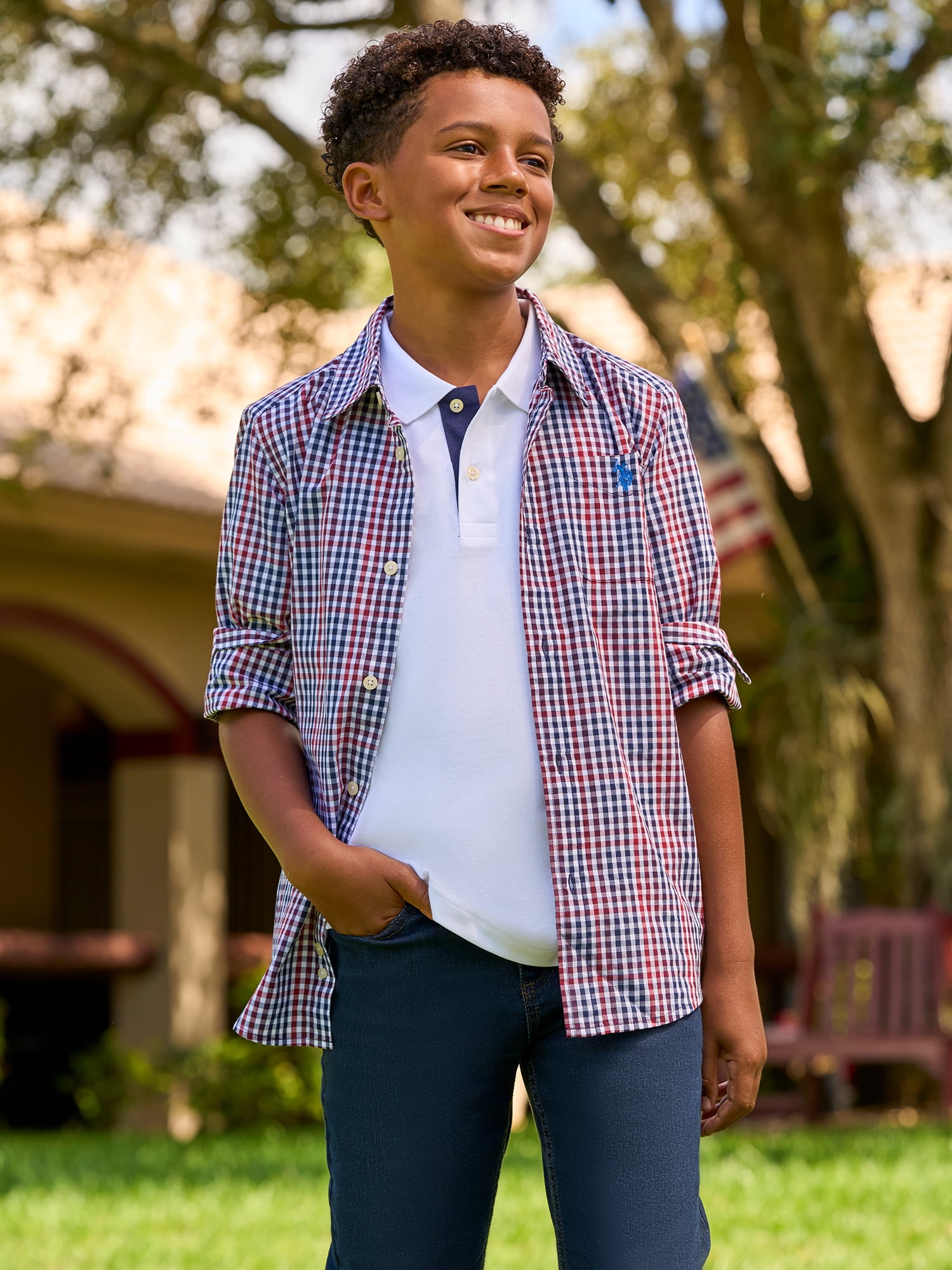 U.S. Polo Assn. Boys Pique Polo Shirt, Sizes 4-18