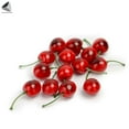 thumbnail image 4 of PULLIMORE 30 Pcs Artificial Fake Red Black Cherries Faux Fruit Plastic Simulation Cherry for Home Party Wedding Kitchen Decor (Dark Red + Red), 4 of 9
