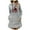 Grey, variant on Womens Christmas Casual Solid Color Printing Pullover Hooded Pocket Long Sleeve Dress Sweatshirts