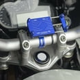 thumbnail image 3 of Seitruly Soporte para teléfono de motocicleta Soporte para manillar Soporte para teléfono de aleación de aluminio giratorio de 360 ​​​​grados Teléfono y Comunicación azul, 3 of 6