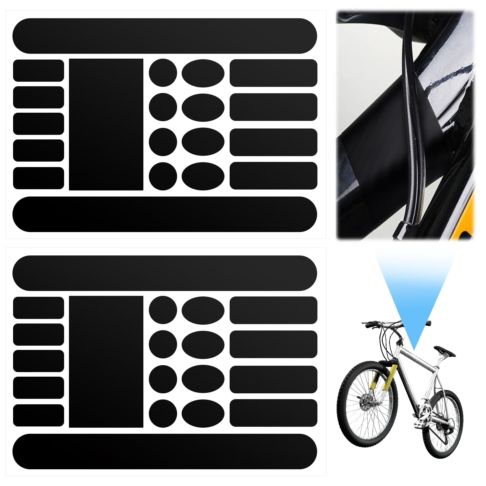 Transemion 2pcs set Mountain Bike Frame Protection Film Premium For Effective Protection 1Set Walmart