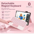 thumbnail image 2 of Detachable Bluetooth Keyboard Case with Round Keys, Multi-Touch Trackpad and 2.4G Wireless Mouse for Lenovo Idea Tab 11" 2025 / Tab M11 11" 2024，Pink, 2 of 10
