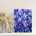 thumbnail image 2 of Blue Iris Floral Canvas Print Wall Art for Living Room Bedroom Office Hotel, 2 of 8