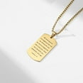 thumbnail image 3 of PAMTIER Unisex Stainless Steel Classic Lord's Prayer Inspirational Cross Dog Tags Pendant Necklace Religion Christian Bible Verse Gold No Chain, 3 of 6