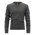 thumbnail image 4 of Mens Base Layer Mens Base Layer Pants Solid V-Neck Long Sleeve Warm Knit Base Layer Top, 4 of 6