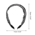 thumbnail image 4 of Unique Bargains 1 Pc Flower Pattern Lace Headband 5.91"x4.33" Silver Tone, 4 of 6