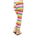 thumbnail image 3 of Kid's Velour Printed Leggings, Colorful Zig-Zag, S, 1 Piece, 3 of 3