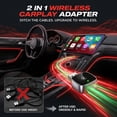 thumbnail image 5 of Mini 2-in-1 Wireless CarPlay Adapter , Convert Wired CarPlay Android Auto to Wireless, USB-A/Type-C Dual Connector, Ultra Low Latency Plug & Play for iOS & Android, Compatible with 1000+ Cars, 5 of 7