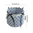 thumbnail image 3 of Werulen Round Cosmetic Storage Basket 6x6x5.5in, Desktop Item Organizing Bag, Small Storage Basket Box, Vanity Counter Organizer, Portable Makeup Storage Bin, 3 of 6
