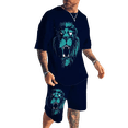 thumbnail image 2 of Nuevo conjunto de pantalones cortos deportivos informales con estampado digital 3D de la serie Animal Lion Eagle Wolf para hombre, 2 of 5