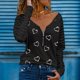 thumbnail image 1 of Puntoco Blusa de manga larga con estampado de rayas informales para mujer Puntoco Puntoco-4686, 1 of 8