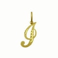 thumbnail image 1 of Precious Stars 14K Yellow Gold Diamond-cut Cursive Letter Initial 'I' Pendant, 1 of 4