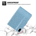 thumbnail image 7 of ELEHOLD for iPad Pro 11 Inch Case M4 (5th Generation) 2024 Released Case, Glitter Folio Stand Smart Cover Auto Wake/Sleep PU Leather Protective Cover,Blue, 7 of 7
