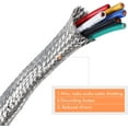 thumbnail image 4 of Tinned Copper Braid Metal Cable Shielding Sleeve Ground Straps EMI RFI ESD EMF Interference Wire Sheathing Flat Mesh, 4 of 9