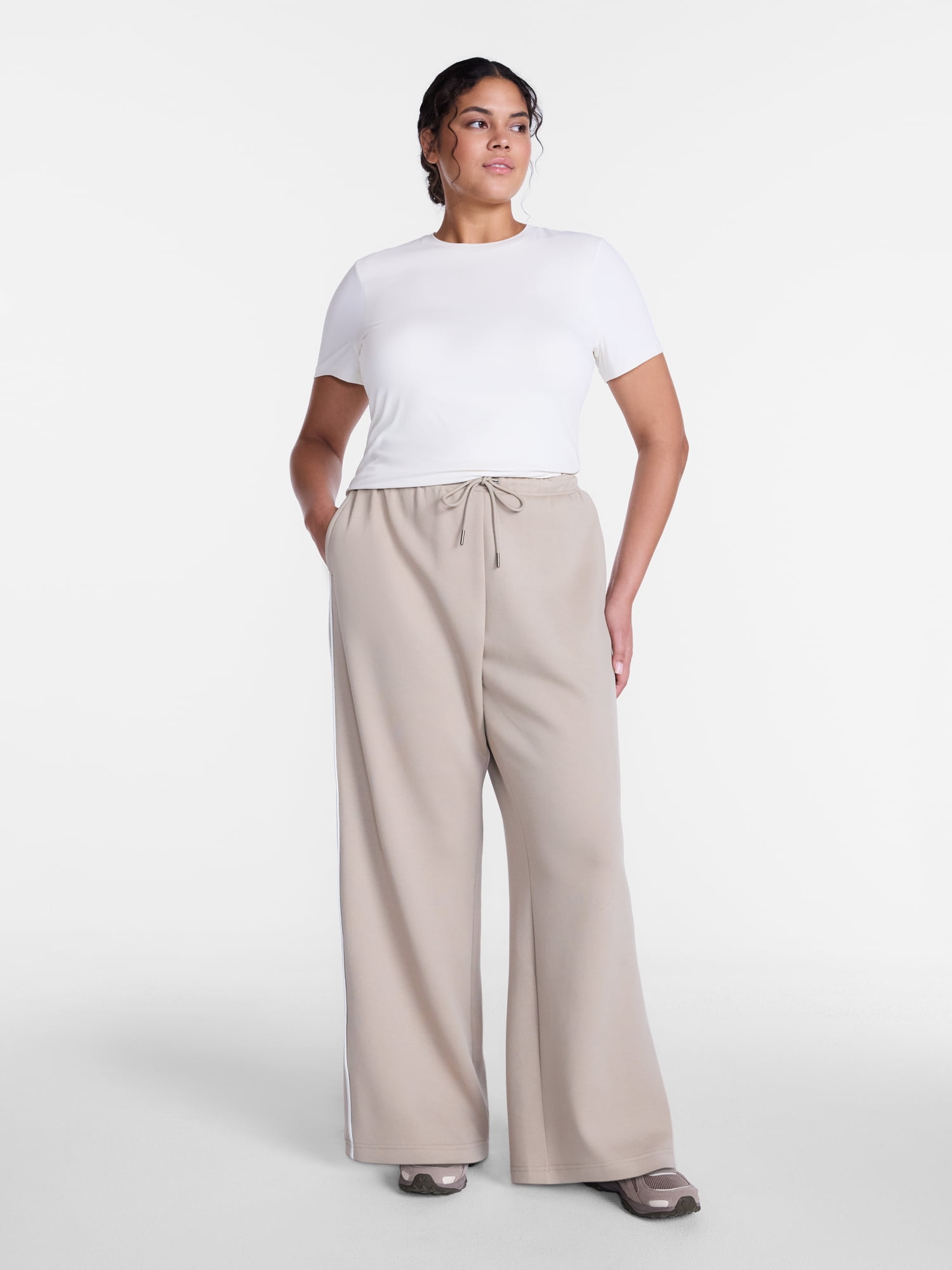 Avia Women's Pique Knit Track Pants, 31" Inseam, Sizes XS-XXXL