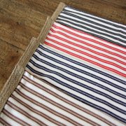 Table Runner, Deluxe Table Runner for Dining Tables, Modern Jute Trim Design, Washable Custom Made Cotton Yarn Striped Table Runner