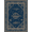 Navy Blue, Pattern 1, variant on Design&I 6'x9' Washable Area Rug Sleek Flatweave Pet Friendly Fish Cabin Trophy Mount Layout Lake Motifs Fishing Clownfish for Queen Size Bedroom, Under Bed