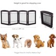 "PAWLAND Wooden Indoor Free Standing Folding Pet Gate, Tall Dog Safety