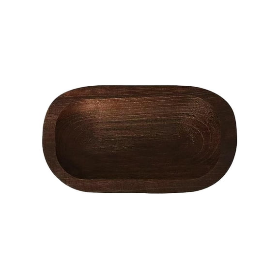 Wooden Dough Bowl for Candle Making – 9.85" Rustic Oval Wood Bowl for DIY Candles, Aromatherapy, Home Decor – Natural Solid Wood with Smooth Finish – Farmhouse * Decor