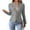 *Gray, variant on Women's Work Office Croped Blazer Jacket ,Sleeve Long Collarless, Work Office Cardigan Suit Jacket Black,Womens Plus S