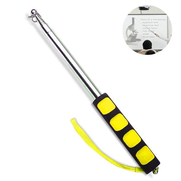 Puntero de palo de distancia social telescópico portátil de acero inoxidable de 200 cm, palo de puntero social de mano extensible para medir la distancia social Zhivalor 221720-1