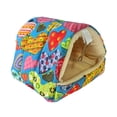 thumbnail image 4 of Casa nido para pájaros cálida de invierno, cobertizo, escondite, tienda de campaña cómoda, cama para pájaros para jaula para agapornis, pinzones, Patrón de corazón, 4 of 8
