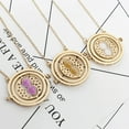 thumbnail image 3 of Magical and magical time converter pendant, personalized alloy hourglass necklace-Golden Blue, 3 of 5