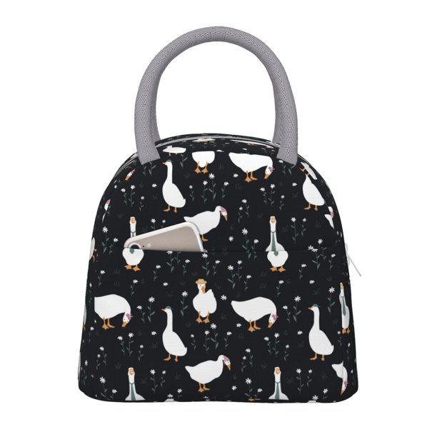 Balery Fashionable Goose Bolsa de Almuerzo para Mujeres, Caja de Almuerzo, Bolsa de Almuerzo Pequeña Impermeable, Tote de Almuerzo Reutilizable con Gran Capacidad