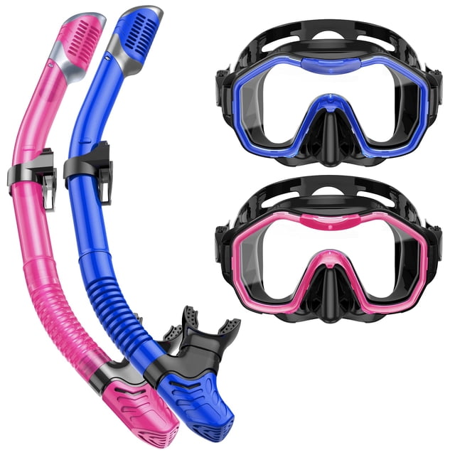 Equipo de Buceo con Snorkel Kwambiri Dry-Top para Adultos y Niños