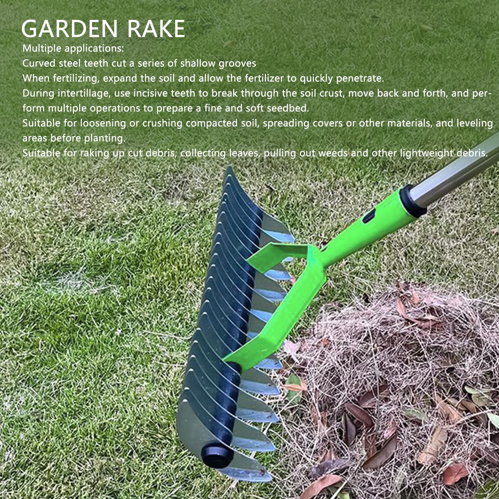 Râteau de Jardin, Dents Courbées Faciles à Utiliser Râteau de Pelouse  Finition Soignée pour Feuilles pour Cour - Walmart.ca