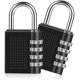 thumbnail image 1 of Candado de combinación [2 piezas], candado de combinación de 4 dígitos, para casillero de gimnasio escolar, cobertizo, cerca (negro) ER, 1 of 5