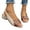 Brown, variant on Dress Sandals for Women Ladies 2025 Summer Trendy Leather Peep Toe Chunky Mid Heel Slingback Dressy Shoes