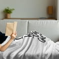 thumbnail image 3 of I Love You More Soft Flannel Fleece Throw Blanket, Romantic Hand Drawn Lettering Black and White Design Chocolate Phrase, Cozy Plush for Indoor and Outdoor Use, 70" x 90", Black White, by Ambesonne, 3 of 5