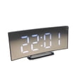 thumbnail image 1 of Kearding Reloj despertador LED, pantalla curva Digital, espejo, función de repetición, relojes, decoración del hogar, luz, hogar, oficina, Electrónica Blanco, 1 of 6