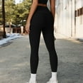 thumbnail image 4 of High Waist Full Length Leggings with Ribbed Waistband - X Large, Black, 4 of 6