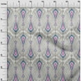 thumbnail image 2 of oneOone Viscose Chiffon Fabric Big Motif Ikat Print Fabric By The Yard 42 Inch Wide, 2 of 4