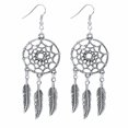 thumbnail image 4 of Kiplyki Fashion Bohemian Style Silver Alloy Earrings Indian Dreamcatcher Monkey, 4 of 4