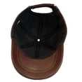 thumbnail image 4 of Leather Baseball Cap Genuine Lambskin Hat Sports Visor Adjustable Strap Brown, 4 of 5