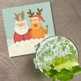 thumbnail image 2 of Santa And Rudolph Christmas Cartoon 4'' X 4'' Square Wooden Coaster, 2 of 3
