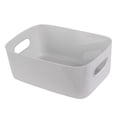 thumbnail image 1 of HEVIRGO Bac de Rangement Surface Lisse Design Poignée Couleur Unie Polyvalent Bac de Rangement en Plastique pour Chambre, 1 of 10